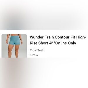 Lululemon shorts teal